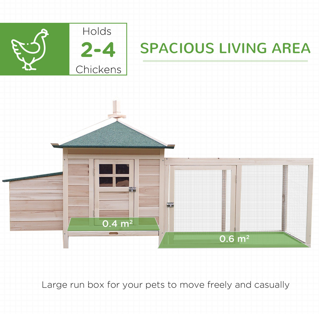 Small Chicken Coop with Cage and Nesting Box