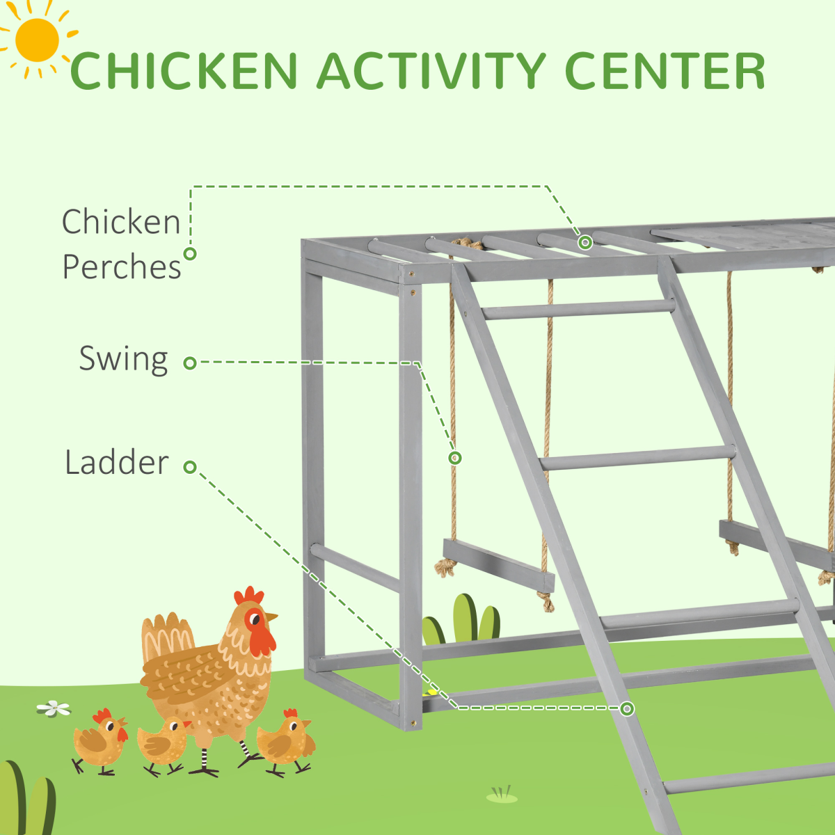 Chicken Activity Play Centre with Swing Set