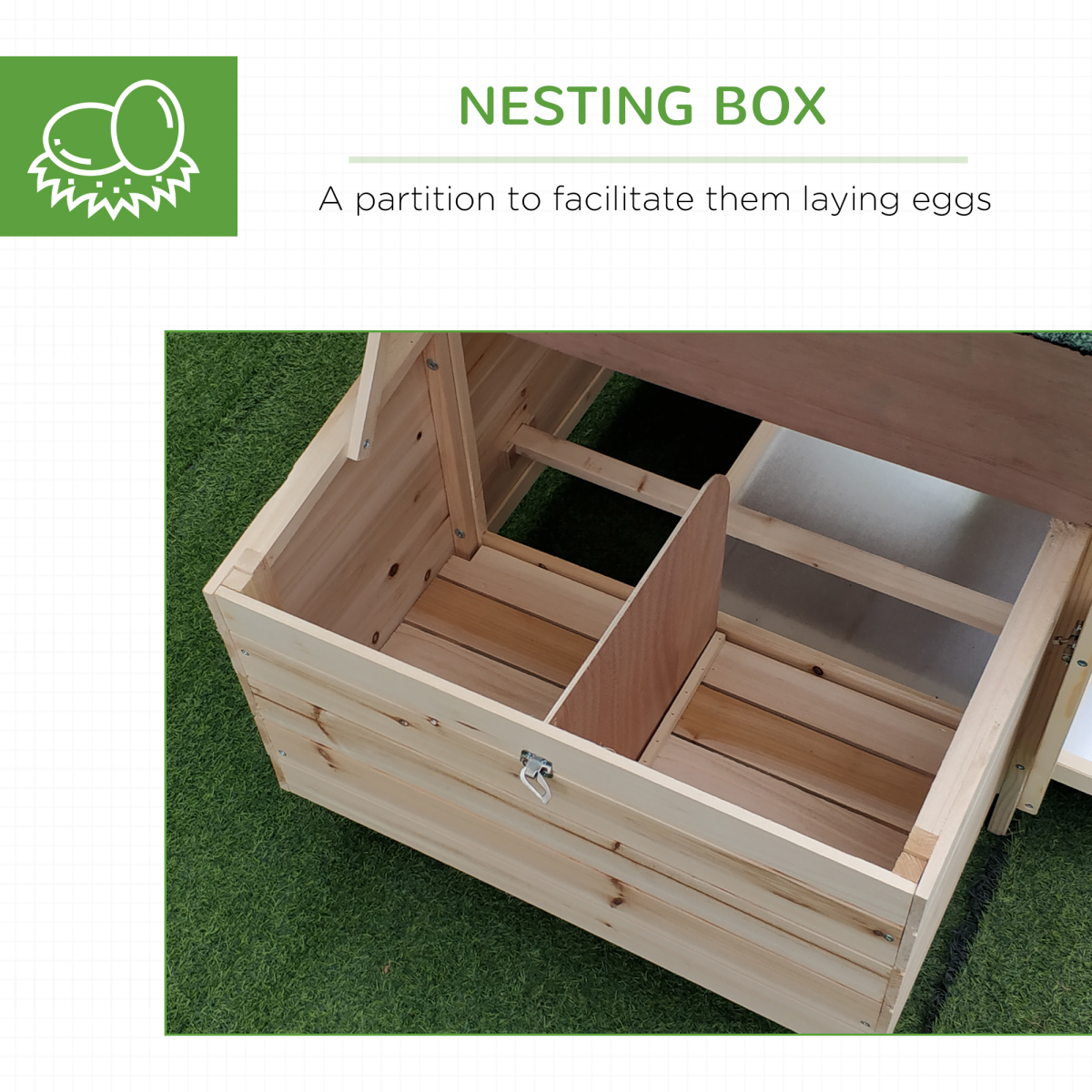 Small Chicken Coop with Cage and Nesting Box