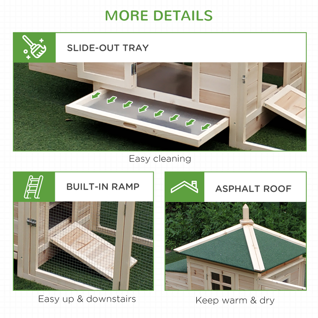 Small Chicken Coop with Cage and Nesting Box