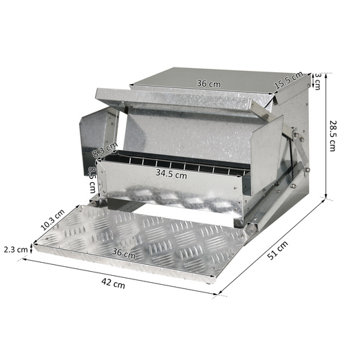 Galvanised Automatic Poultry Feeder